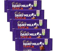 Cadbury Dairy Milk Tiffin 53g - 5 Pack - Made in Ireland - Classic Milk Chocolate with Biscuit & Raisin Pieces, Creamy & Rich, Perfect Snack Size, Authentic Irish Treat, Ideal for Sharing or Gifting