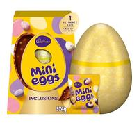 Cadbury Dairy Milk Ultimate Mini Egg Chocolate Easter Egg with Mini Eggs Inclusions, Contains 1 Large Shell and 1 Bag of Mini Eggs, Gift for Easter, 374 g (Pack of 1)