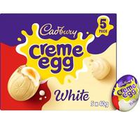 Cadbury Dairy Milk White Chocolate Crème Egg, Easter Gift, Multipack of 5 x 40 g (Pack of 1)