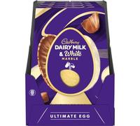 Cadbury Dairy Milk & White Marble Ultimate Egg 372g (Pack of 4 Eggs)