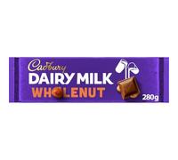 Cadbury Dairy Milk Wholenut Chocolate Bar, The Classic Creamy Taste, 280 g (Pack of 1)