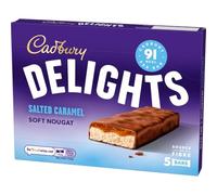 Cadbury Delights 5 Soft Nougat Salted Caramel Bars