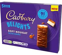 Cadbury Delights 5 Soft Nougat Salted Caramel Bars