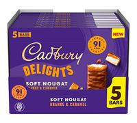 Cadbury Delights Soft Nougat Orange and Caramel Bars 5 x 22g (Pack of 9)