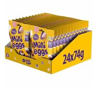 Cadbury Mini Eggs Chocolate Bag 74g - 24 Pack - Classic Easter Candy Treat