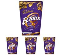 Cadbury Eclairs Chocolate Bag, Caramels With Milk Chocolate Centres, Christmas Treat for Sharing or Gifting, 350g (Pack of 4)