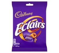 Cadbury Eclairs Chocolate Bag, Caramels with Milk Chocolate Centres, Delicious Chewy Treats, 130 g (Pack of 12)