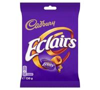 Cadbury Eclairs Chocolate Bag, Caramels with Milk Chocolate Centres, Delicious Chewy Treats, 130 g (Pack of 12)