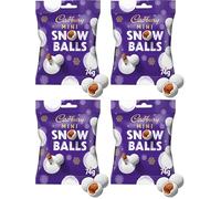 Cadbury Festive Mini Snow Balls Chocolate Bag, 74 g (Pack of 4)