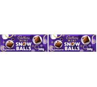 Cadbury Festive Mini Snow Balls Chocolate Bar, Smooth Dairy Milk Chocolate Filled With Chunks of Coated Dairy Milk Bites, Christmas Treat for Gifting or Sharing, 360 g (Pack of 2)