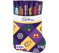 Cadbury Festive Stocking Chocolate Selection Box, Perfect Stocking Filler Gift, Includes 6 Bars, 174 g (Pack of 1)