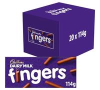 Cadbury Fingers Chocolate Biscuits, 114g (Pack of 20)