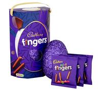 Cadbury Fingers Milk Chocolate Easter Egg, Includes 1 Large Egg and 3 Bags of Mini Fingers 212.5 g (Pack of 1)