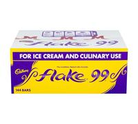 Cadbury Flake 99 Milk Chocolate Bars, Box of 144 Bars | Versatile for Ice Creams, Baking & Treats, Rich Milk Chocolate, For Celebrations