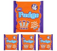 Cadbury Fudge Treatsize Chocolate 15 Bar Multipack, Rich Chocolate and Creamy Fudge, Perfect for Trick or Treat Gifts or Halloween Party, 202g (Pack of 4)