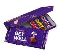 Cadbury Get Well Soon Letterbox Chocolate Gift | 308g Total Chocolate, Includes Twirl & Wispa, Dairy Milk 180g Bar, Letterbox Friendly Size, 4 Bars Included