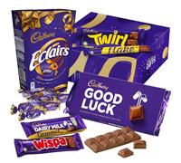 Cadbury "Good Luck" Chocolate Gift - Full Size Cadbury Chocolate Bars including Flake, Caramel, Twirl, Dairy Milk and More.