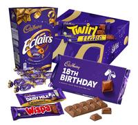 Cadbury "Happy 18th Birthday" Chocolate Gift - Full Size Cadbury Chocolate Bars including Flake, Caramel, Twirl, Dairy Milk and More.