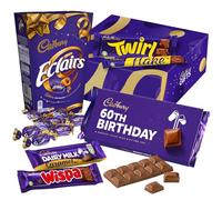 Cadbury "Happy 60th Birthday" Chocolate Gift - Full Size Cadbury Chocolate Bars including Flake, Caramel, Twirl, Dairy Milk and More.