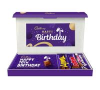 Cadbury Happy 70th Birthday Letterbox Chocolate Gift | 308g Total Chocolate, Includes Twirl & Wispa, Dairy Milk 180g Bar, Letterbox Friendly Size, 4 Bars Included