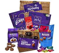 Cadbury Happy Birthday Chocolate Hamper Basket Gift | Milk Tray, Roses, Dairy Milk, Bournville Dark Chocolate