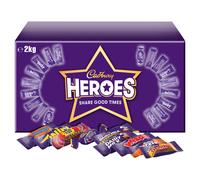 Cadbury Heroes Chocolate Bulk Share Box, Assorted Mini-Size Milk Chocolate Bars, 2 kg (Pack of 1)