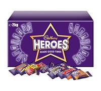 Cadbury Heroes Chocolate Bulk Share Box, Assorted Mini-Size Milk Chocolate Bars, 2 kg (Pack of 1)