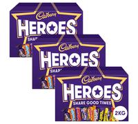 Cadbury Heroes Chocolate Bulk Sharing Box, Milk Chocolates Individually Wrapped, 2 Kg (Pack of 3)