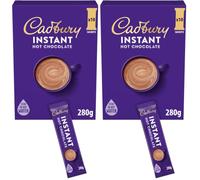 Cadbury Instant Hot Chocolate Sachets, Box of 10 Sachets, 280 g (Pack of 2)