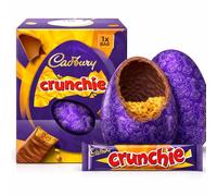 Cadbury Large Chocolate Crunchie Easter Egg Include 1 Large Easter Egg & 1 Crunchie Bar Hunt Special Collection Perfect For Easter Egg Hunt School Great Gift For Kids & Adults
