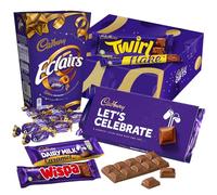 Cadbury "Let's Celebrate" Chocolate Gift - Full Size Cadbury Chocolate Bars including Flake, Caramel, Twirl, Dairy Milk and More. Birthday, Wedding Day, Graduation Gift