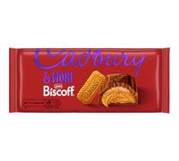 Cadbury & More Lotus Biscoff Chocolate Bar, Milk Chocolate with Crunchy Biscoff Pieces 195 g (Pack of 1)