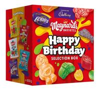 Cadbury & Maynards Bassets "Happy Birthday" Sweet Selection Box By Cadbury Gifts Direct. Containing Jelly Babies, Wine Gums, Sports Mix, Fizzy Fish & Eclairs