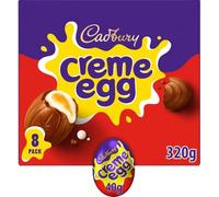 Cadbury Milk Chocolate Crème Eggs, Perfect for Easter Egg Hunts, Includes 8 Crème Eggs, 320 g (Pack of 1)