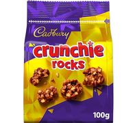 Cadbury Milk Chocolate Crunchie Rocks with Honeycomb, Sharing Bag, Bite Size Treats, 100 g (Pack of 1)