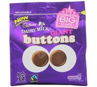 Cadbury Milk Chocolate Giant Buttons Sharing Bag 275 g (Pack of 5)