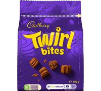 Cadbury Milk Chocolate Twirl Bites, Sharing Bag, Bite Size Treats, 100 g (Pack of 1)