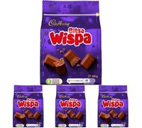 Cadbury Milk Chocolate Wispa Bitsa, Sharing Bag, Bite Size Treats, 100 g (Pack of 4)