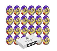 Cadbury Milk White Chocolate Filled With Creamy Filling - Cream Chocolate Easter Eggs | Milky Choco Treat, Basket Fillers, Sweet Gift for Kids | Bulk Packs (White Chocolate Creme Egg - 40g x 24Pack)