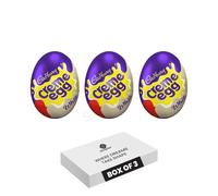 Cadbury Milk White Chocolate Filled With Creamy Filling - Cream Chocolate Easter Eggs | Milky Choco Treat, Basket Fillers, Sweet Gift for Kids | Bulk Packs (White Chocolate Creme Egg - 40g x 3Pack)