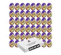 Cadbury Milk White Chocolate Filled With Creamy Filling - Cream Chocolate Easter Eggs | Milky Choco Treat, Basket Fillers, Sweet Gift for Kids | Bulk Packs (White Chocolate Creme Egg - 40g x 48Pack)