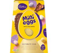 Cadbury Mini Egg Inclusions Ultimate Chocolate Easter Egg, Includes 1 Giant Egg and 1 Sharing Bag, 380g