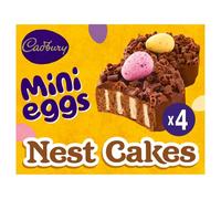 Cadbury Mini Eggs Milk Chocolate Easter Nest Cakes, 4 Individually Wrapped Cakes (Pack of 1)