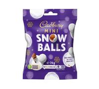 Cadbury Mini Snow Balls Chocolate Bag 74g (Pack Of 2)