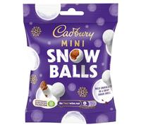 Cadbury Mini Snowballs Christmas Chocolate Bag, 80g