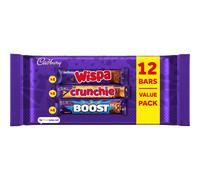 Cadbury Mixed Chocolate Bar Value Pack, 4 x Wispa, 4 x Crunchie & 4 x Boost Bar