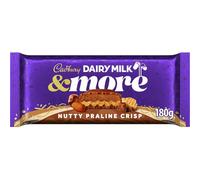 Cadbury & More Nutty Praline Crisp Chocolate Bar, Crunchy Praline &