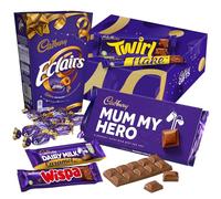 Cadbury "Mum My Hero" Chocolate Mother's Day Gift - Full Size Cadbury Chocolate Bars including Flake, Caramel, Twirl, Dairy Milk and More. Mother's Day, Birthday, Easter gift for Mum