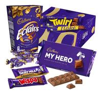 Cadbury "My Hero" Chocolate Gift - Full Size Cadbury Chocolate Bars including Flake, Caramel, Twirl, Dairy Milk and More.