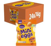 Cadbury Orange Mini Eggs Chocolate Bag 74g - 24 Pack - Easter Candy Treat